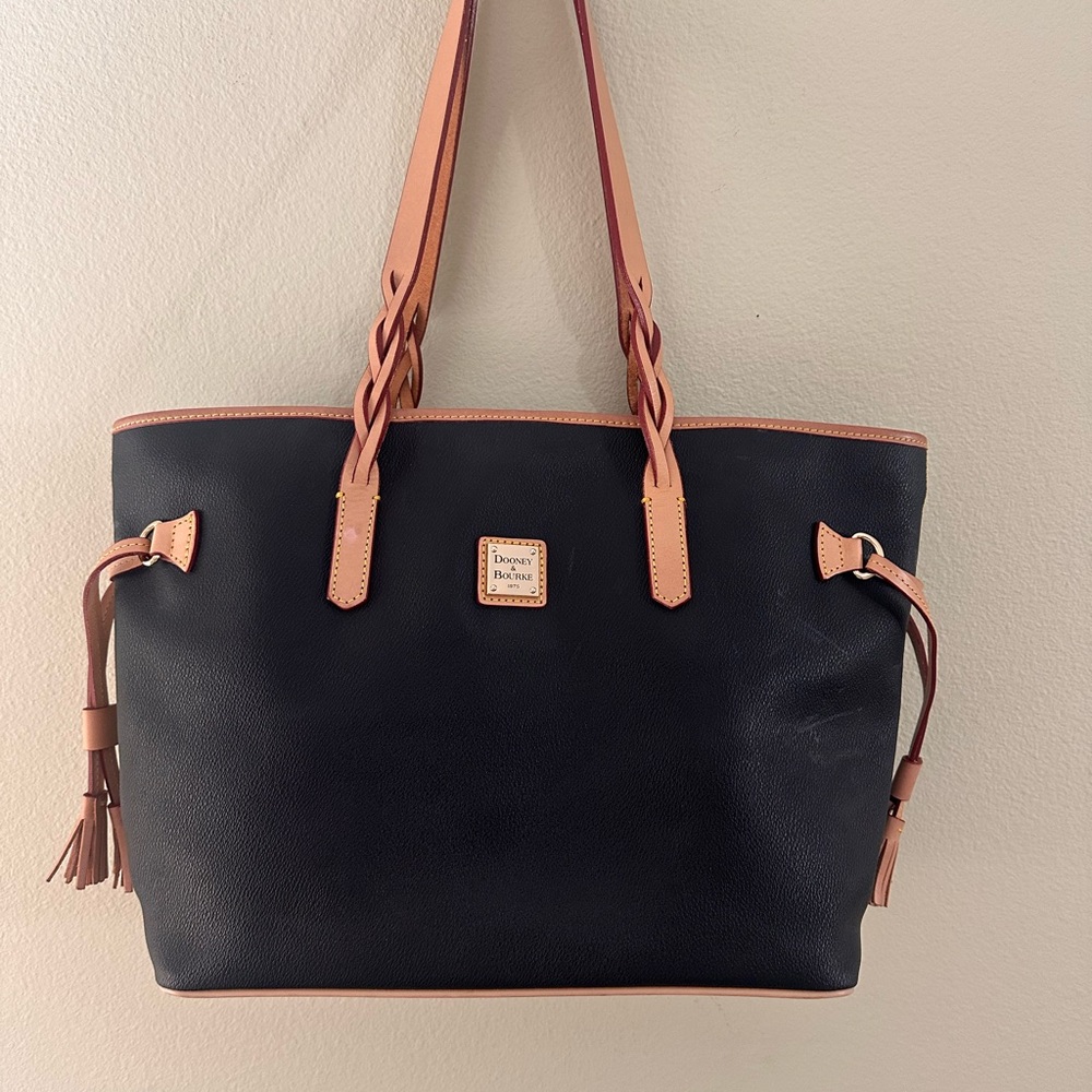 Dooney & Bourke Black and Tan Tote